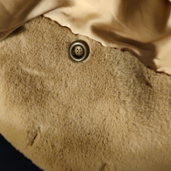 Free People Apricot Kate Faux Fur Double Breasted Teddy Coat, Size L - Picture 12 of 15